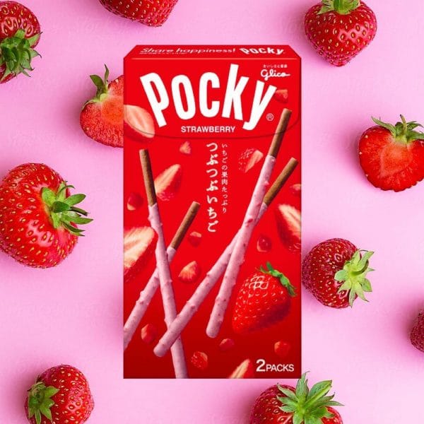 Doppelpackung - Erdbeer Pocky/ Pocky Tsubu Tsubu Ichigo - GLICO - 55 g
