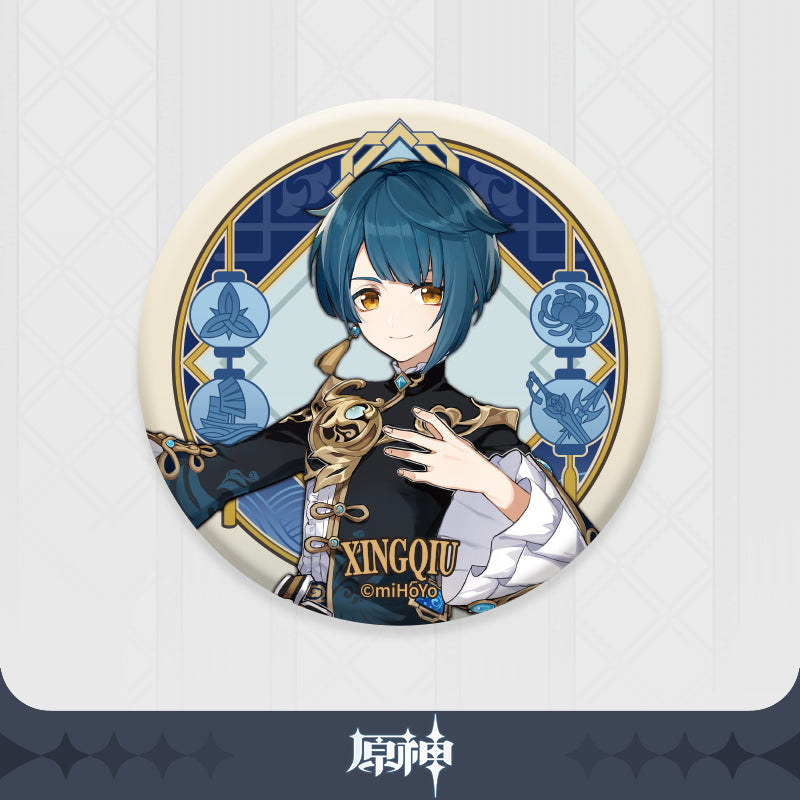 Xingqiu - Genshin Impact - Liyue Harbor Series Chara Can Badge