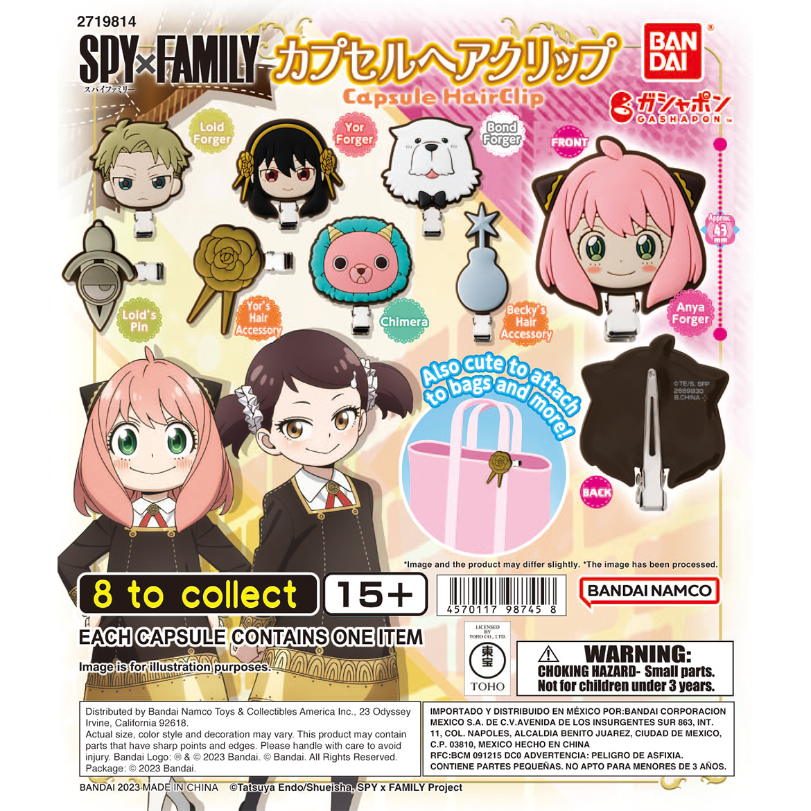 BANDAI - Zufällige Auswahl - Spy x Family Capsule Hair Clip