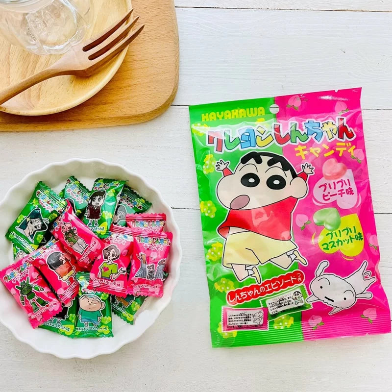 Crayon Shin-Chan Puri Puri Fruchtbonbons - Pfirsich & Traube - 80 g - HAYAKAWA