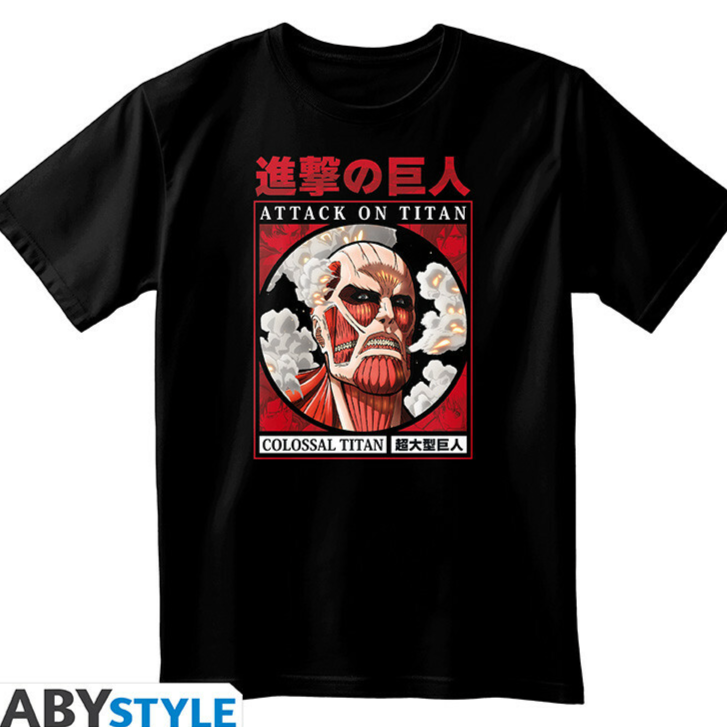 ATTACK ON TITAN - Tshirt unisex black - Colossal Titan - XXL