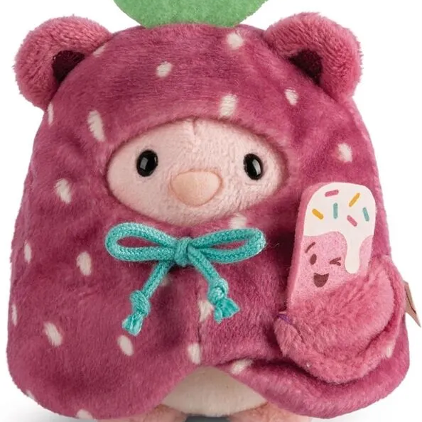 Hase Pibu - mymochi - Plüsch (mit Softeis & Erdbeerkostüm in Geschenkbox) (8cm)