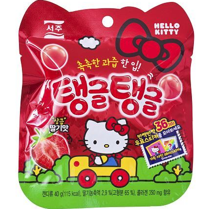 Hello Kitty Strawberry Gummy with Sticker
