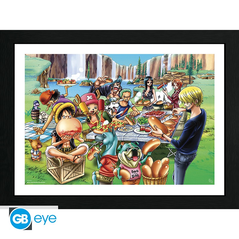 Hot-Dog Party - One Piece - gerahmtes Bild - AbyStyle