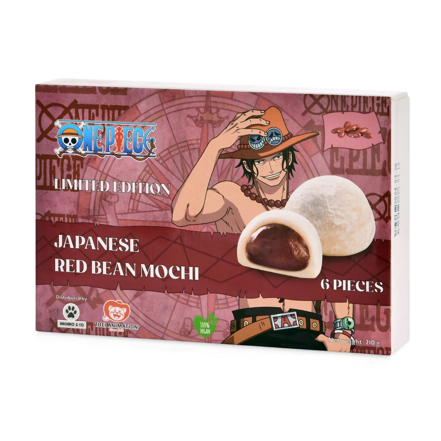 Limited Edition - One Piece - Ace: Rote Bohnenpaste Mochi - Bamboo - 180 g
