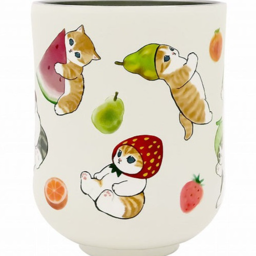 Mofusand Yunomi Mug Vacuum Double Structure (Fruit Cat Art 1)