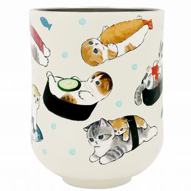 Mofusand Yunomi Mug Vacuum Double Structure (Sushi Cat Art 1)