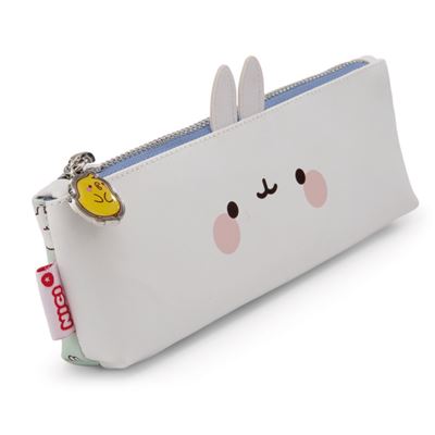 Molang (Molang Gesicht mit Hasenöhrchen & Piu Piu Anhänger) - Mäppchen