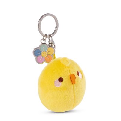 Molang - Piu Piu mit Regenbogenblume Anhänger - Schlüsselanhänger