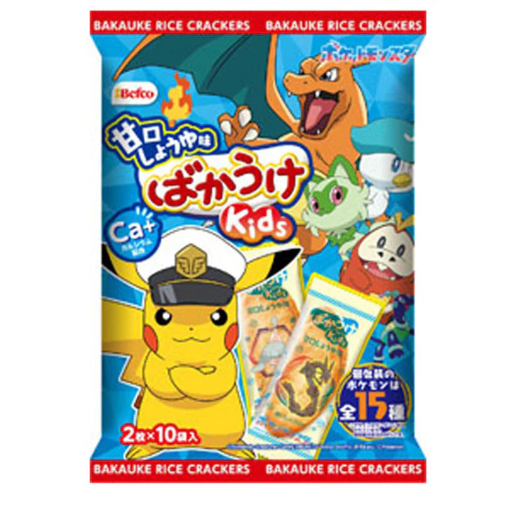 Pokemon Bakuke Kids sweet Shoyu Senbei - Würzige Reiscracker - Kuriyama - 92 g