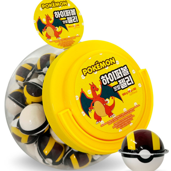 Pokeball Schwarz Gelb Jelly