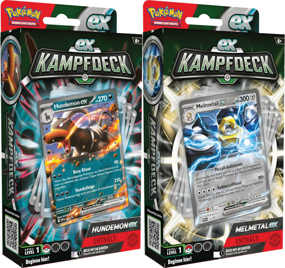 Pokémon TCG - EX-Kampfdeck Februar 2024 - Hundemon /Melmetal (zufällige Auswahl)