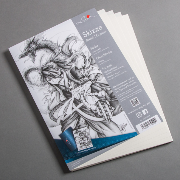Luma Skizzen Papier DIN A4 - 90 g/m² Papier für Skizzen und Entwürfe