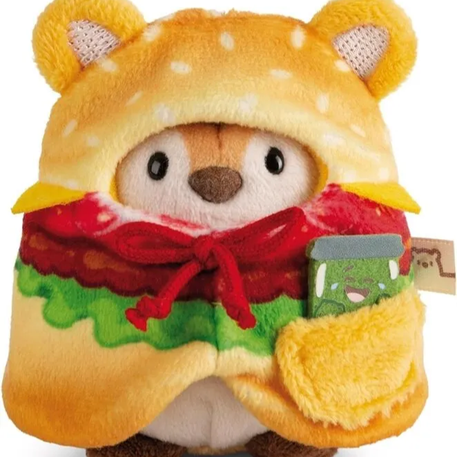 Tiger Tiggy - mymochi - Plüsch (mit Gurkenglas u. Hamburgerkostüm in Geschenkbox) (8cm)