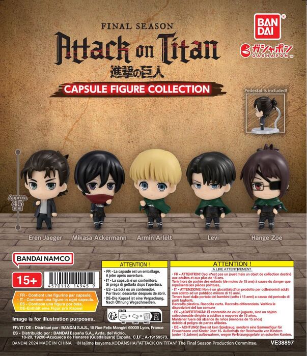 Zufällige Auswahl - Attack on Titan: Final Season - Mini Figuren (Capsule Figure Collection) - (Gashapon!) - Bandai