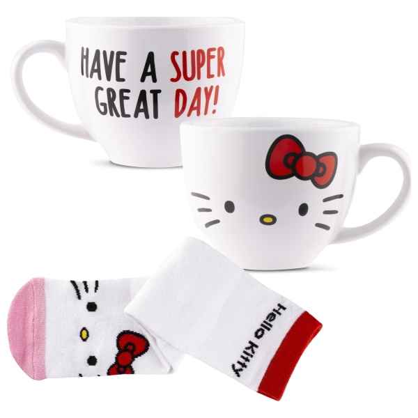 Hello Kitty Geschenkeset 1 Tasse mit Socke 340ml