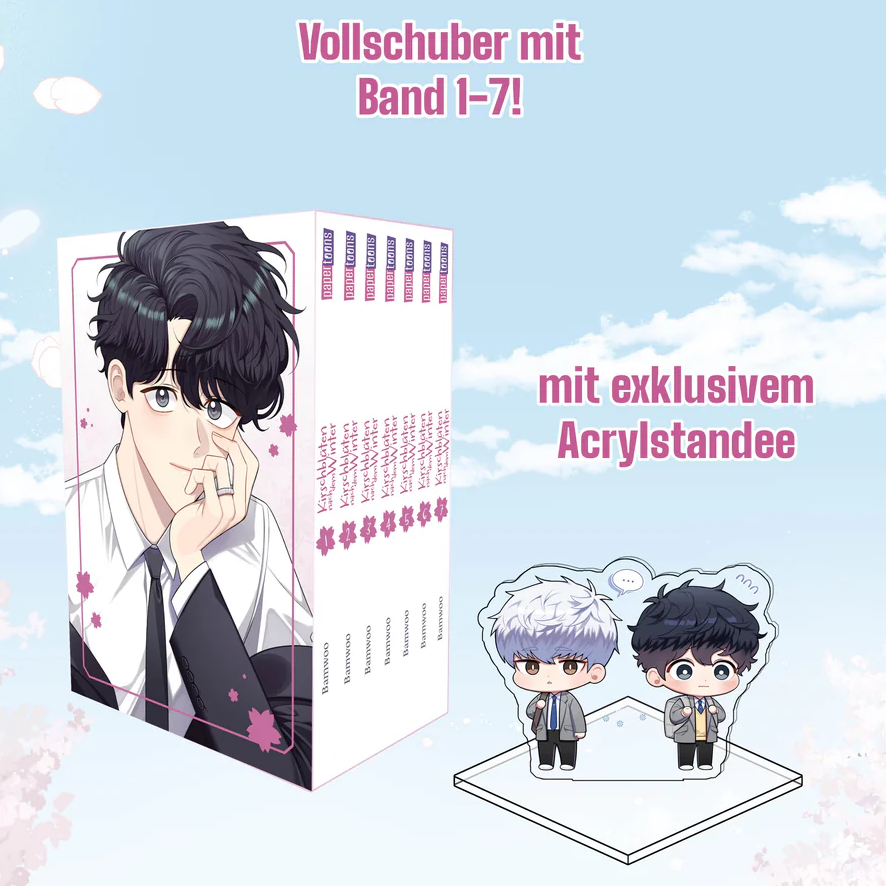 Kirschblüten nach dem Winter Sammelschuber mit Band 1 bis 7 + Acrylaufsteller