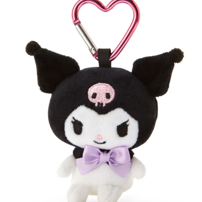 Kuromi Charm with heart-shaped Carabiner