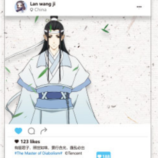 Grandmaster of Demonic Cultivation - Lan Wangji - Acrylic Photo Holder (SNS Style)