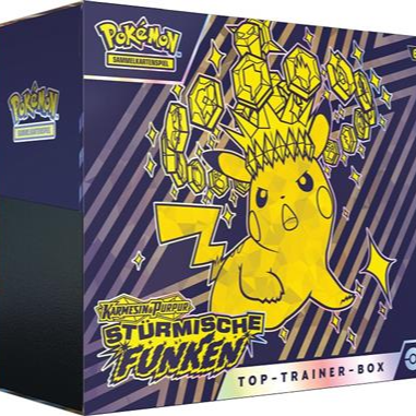 Pokemon TCG Karmesin & Purpur Stürmische Funken Top- Trainer Box