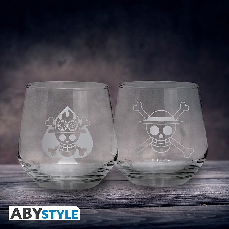 Ruffy & Ace - One Piece - 2 Gläser Set - AbyStyle (1)