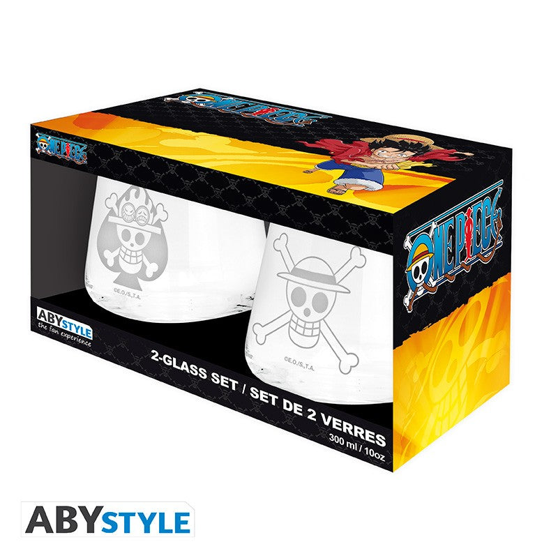 Ruffy & Ace - One Piece - 2 Gläser Set - AbyStyle (1)