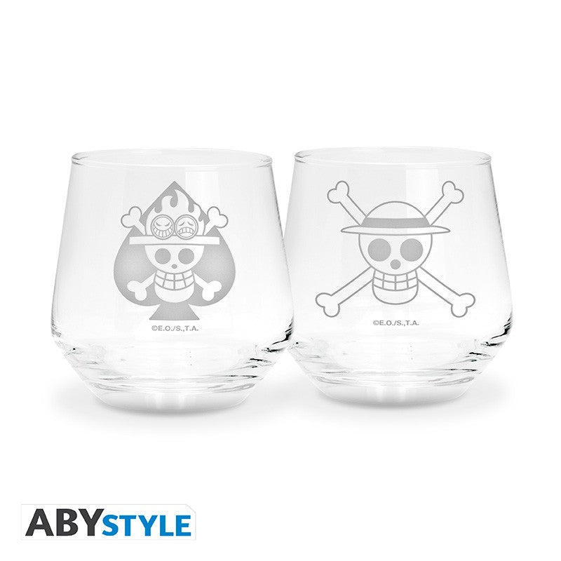 Ruffy & Ace - One Piece - 2 Gläser Set - AbyStyle (1)