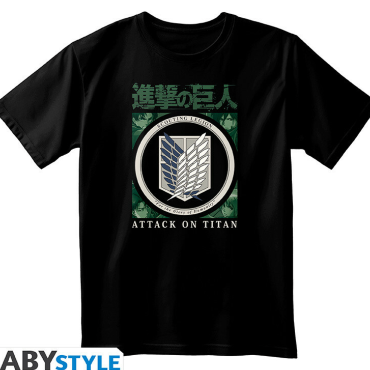 ATTACK ON TITAN - Tshirt unisex black - Scout Legion - XXL