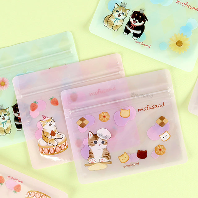 [STORES ONLY] mofusand - Zipper Bag 5er Set (1 random von 3 Motiven) - Cheonyu