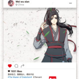 Grandmaster of Demonic Cultivation - Wei Wuxian - Acrylic Photo Holder (SNS Style)