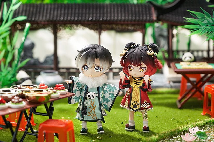 Original Character Nendoroid Doll Actionfigur Chinese-Style Panda Mahjong: Laurier 14 cm